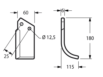 ZAPPETTA FERRARI MC 60/68 LUNGA PIATTO 60x6 MM ARCO - 7 -