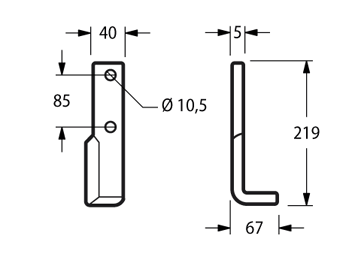 ZAPPETTA M.A.B. FORMICA NF1 - T4 PIATTO 40x5 MM SQUADRO